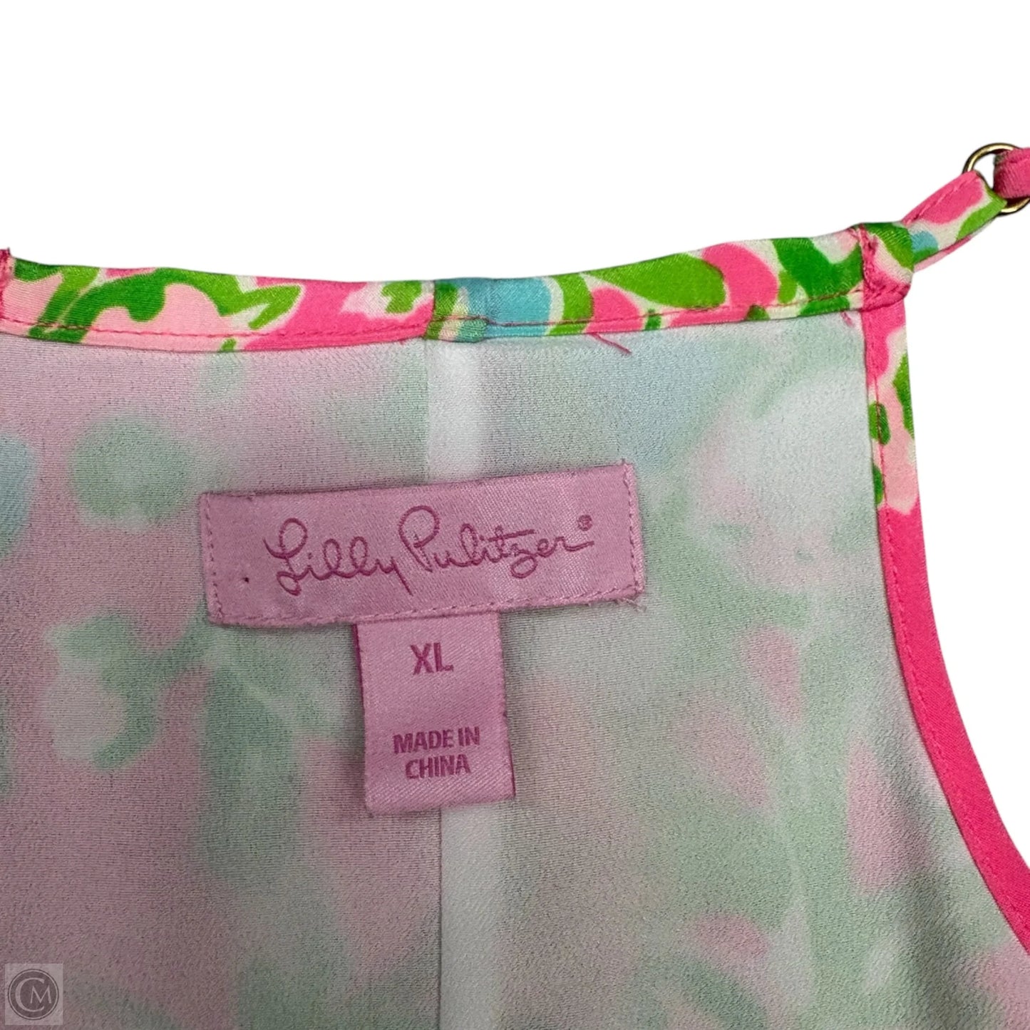 Dress Designer By Lilly Pulitzer In Green & Pink, Size: Xl