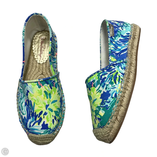 Shoes Designer By Lilly Pulitzer In Blue & Green, Size: 7