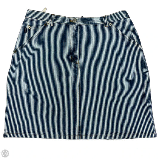 Skirt Midi By Lauren By Ralph Lauren In Blue & White, Size: 12p