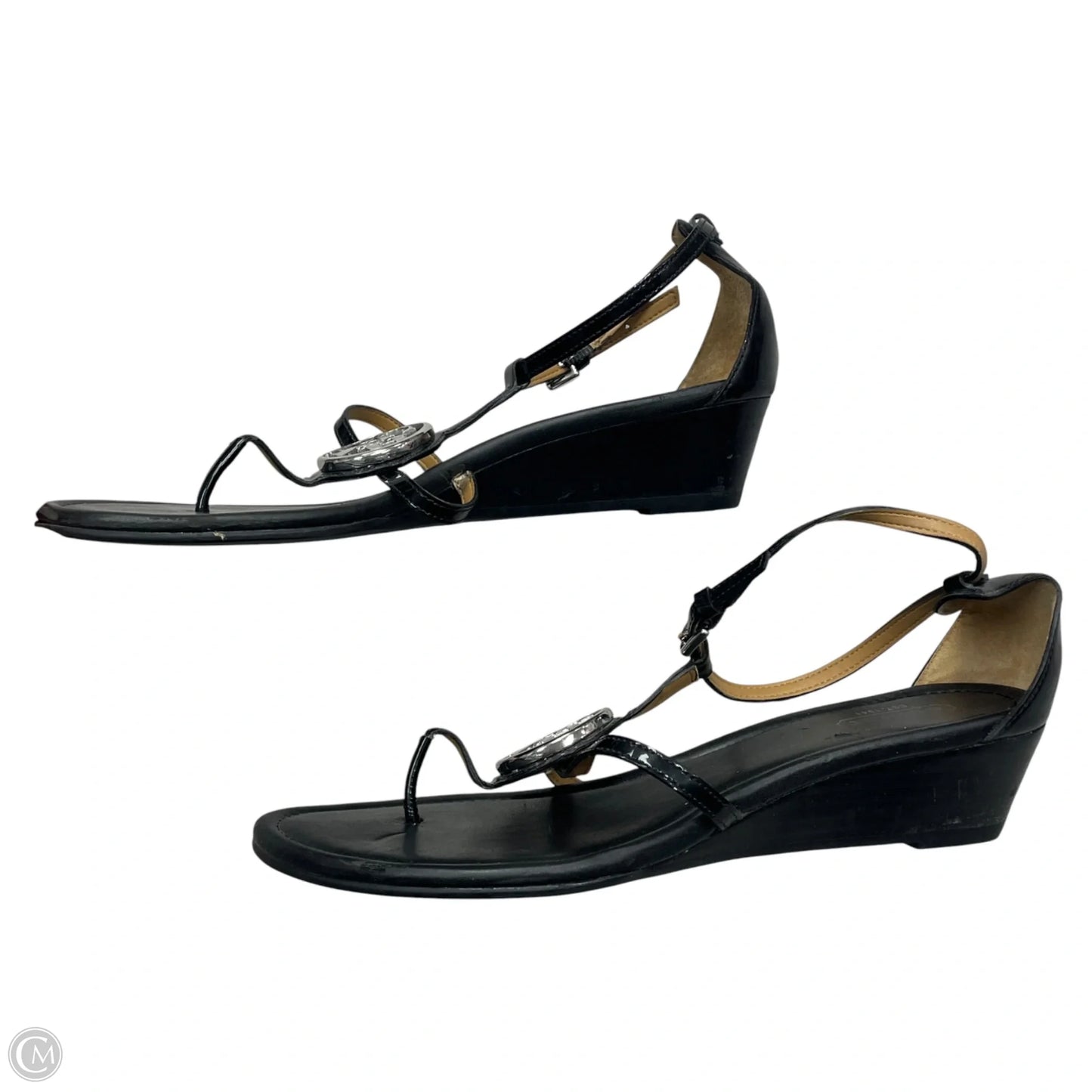 Sandals Designer By Coach In Black, Size: 7.5