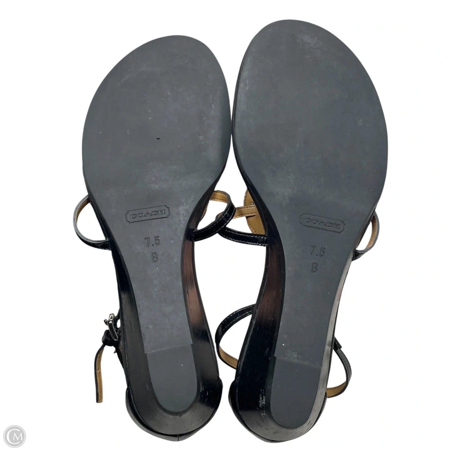Sandals Designer By Coach In Black, Size: 7.5