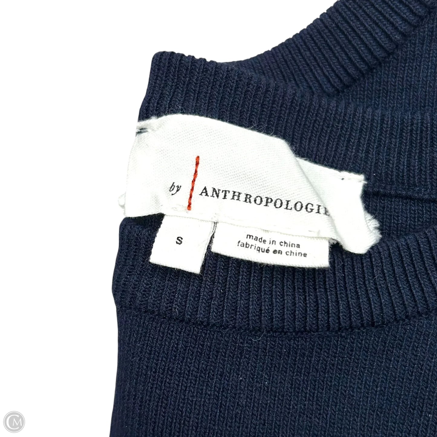 Top Short Sleeve By Anthropologie In Navy, Size: S