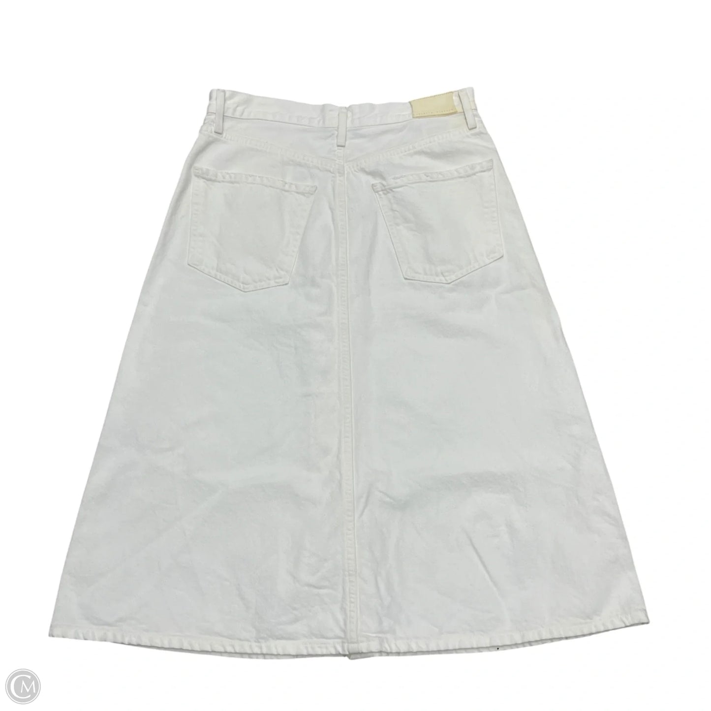 Skirt Midi By Citizens Of Humanity In Cream Denim, Size: 4