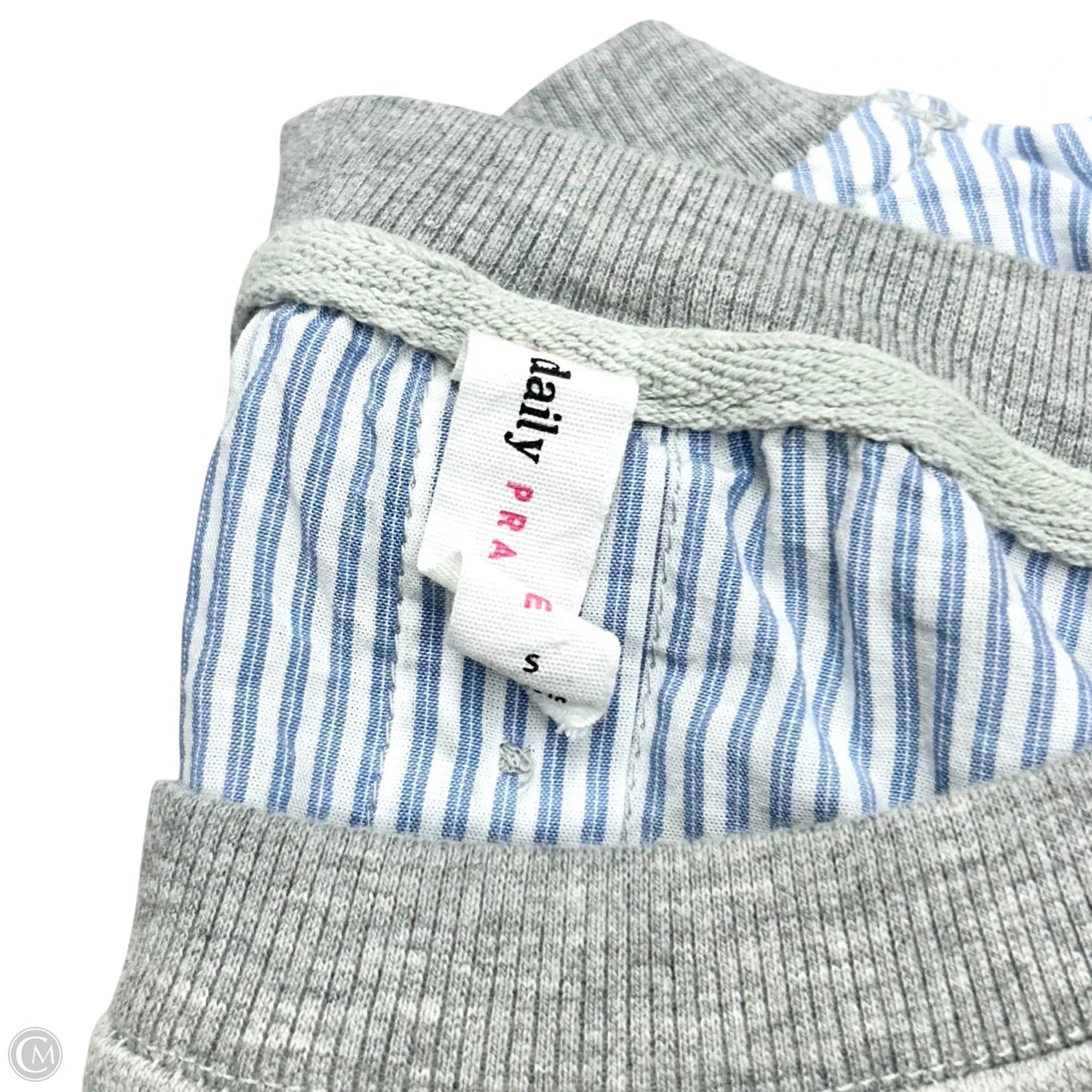 Top Short Sleeve By Daily Practice By Anthropologie In Blue & Grey, Size: S