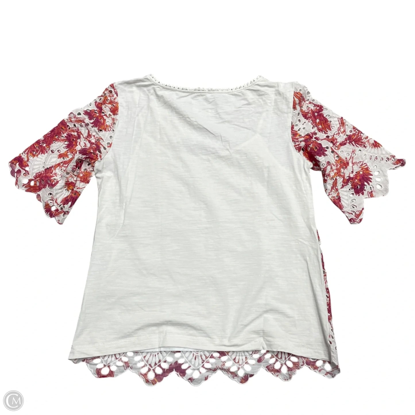 Top Short Sleeve By Porridge In Pink & White, Size: Xs