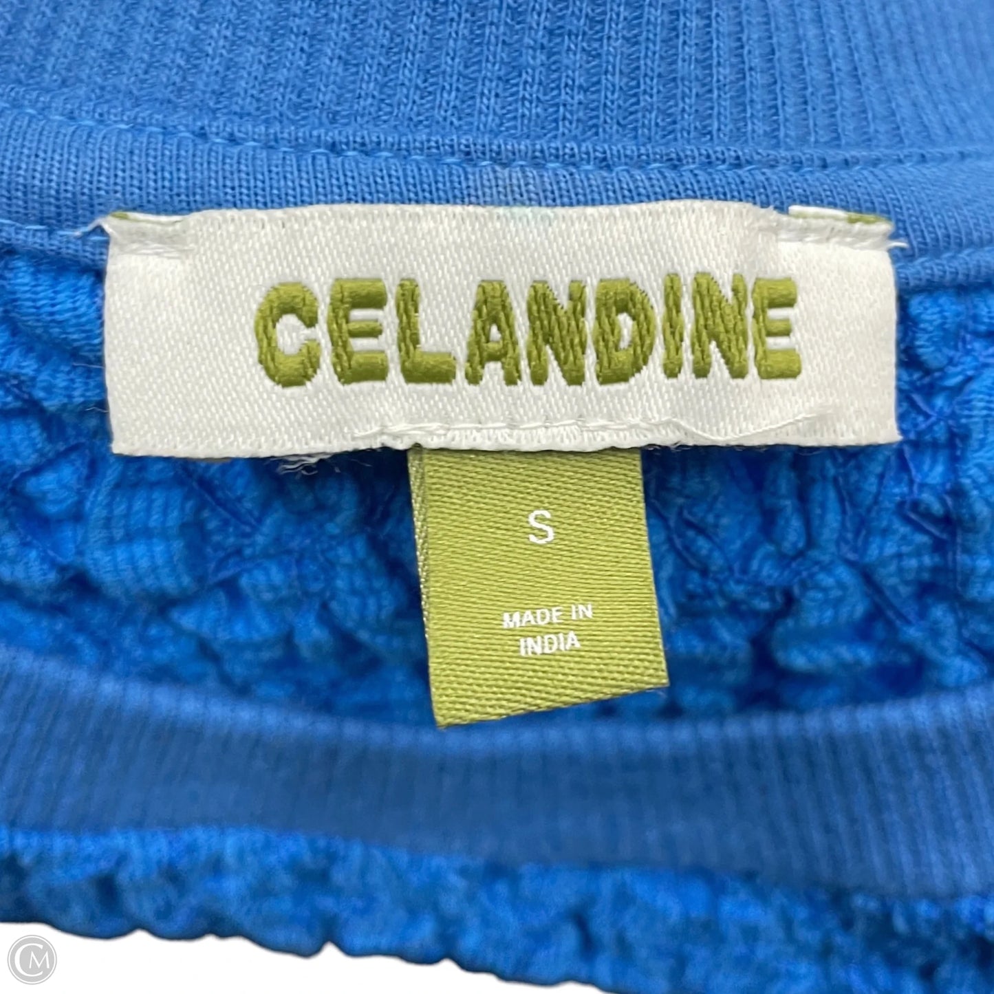 Top Short Sleeve By Celandine In Blue, Size: S