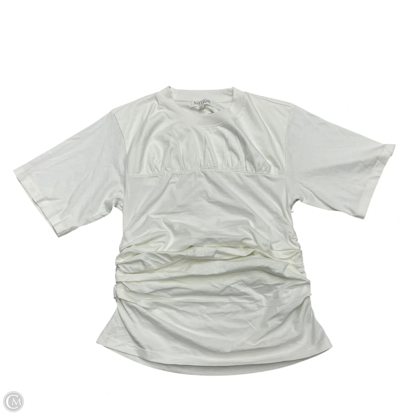 Top Short Sleeve By Nation In White, Size: M