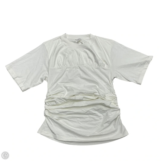 Top Short Sleeve By Nation In White, Size: M