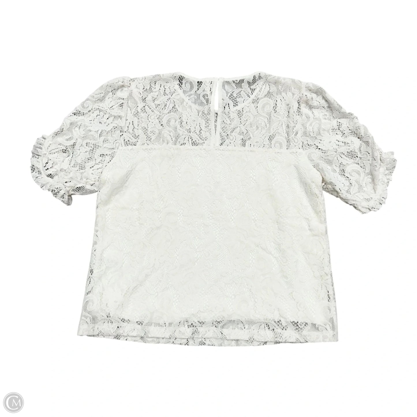 Top Short Sleeve By Anthropologie In White, Size: S