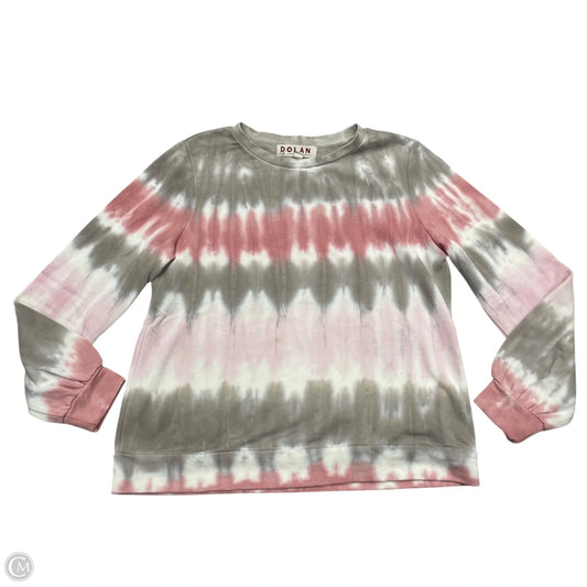 Sweatshirt Crewneck By Dolan Left Coast In Pink & Tan, Size: S