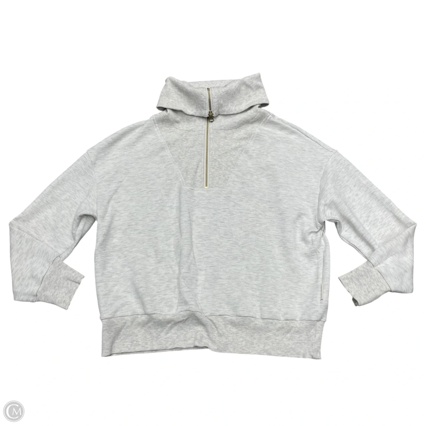 Athletic Sweatshirt Crewneck By Varley In Grey, Size: S
