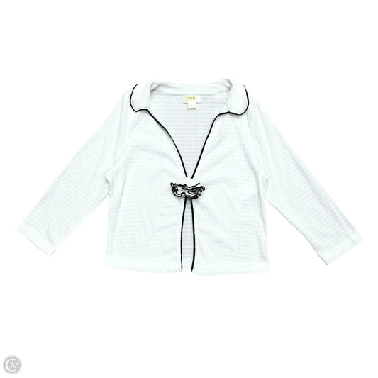 Top Long Sleeve By Maeve In White, Size: S