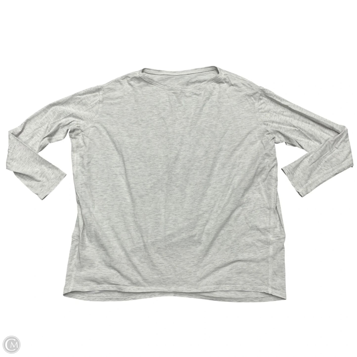 Athletic Top Long Sleeve Collar By Lululemon In Grey, Size: S