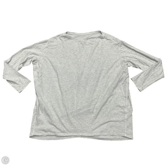 Athletic Top Long Sleeve Collar By Lululemon In Grey, Size: S