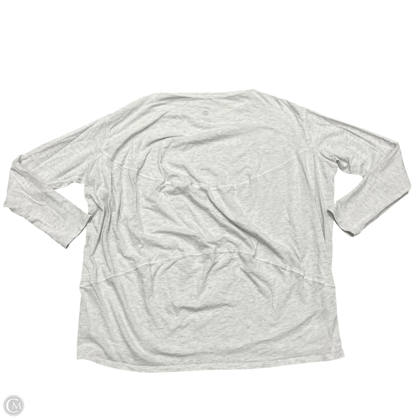 Athletic Top Long Sleeve Collar By Lululemon In Grey, Size: S