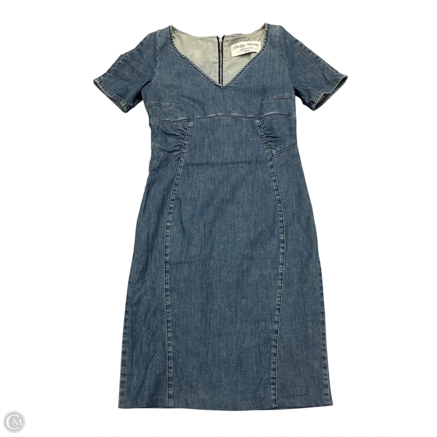 Dress Designer By Max Mara In Blue Denim, Size: S