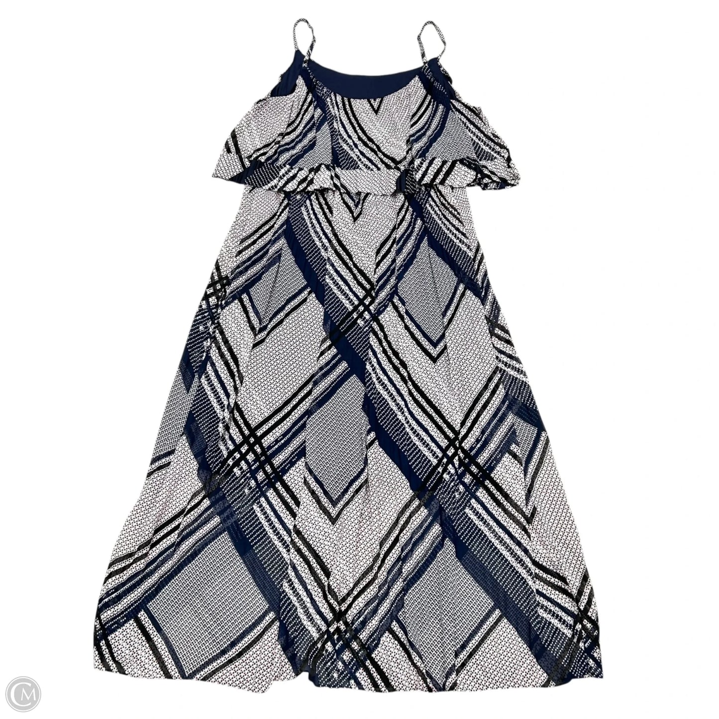 Dress Casual Maxi By Lane Bryant In Blue Red & White, Size: 2x
