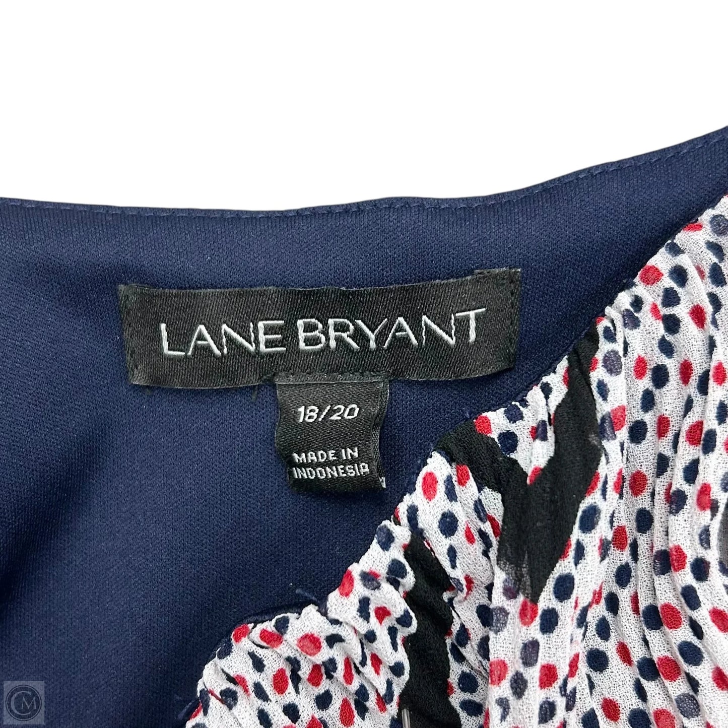 Dress Casual Maxi By Lane Bryant In Blue Red & White, Size: 2x
