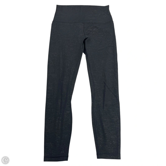 Athletic Leggings By Lululemon In Black & Grey, Size: S