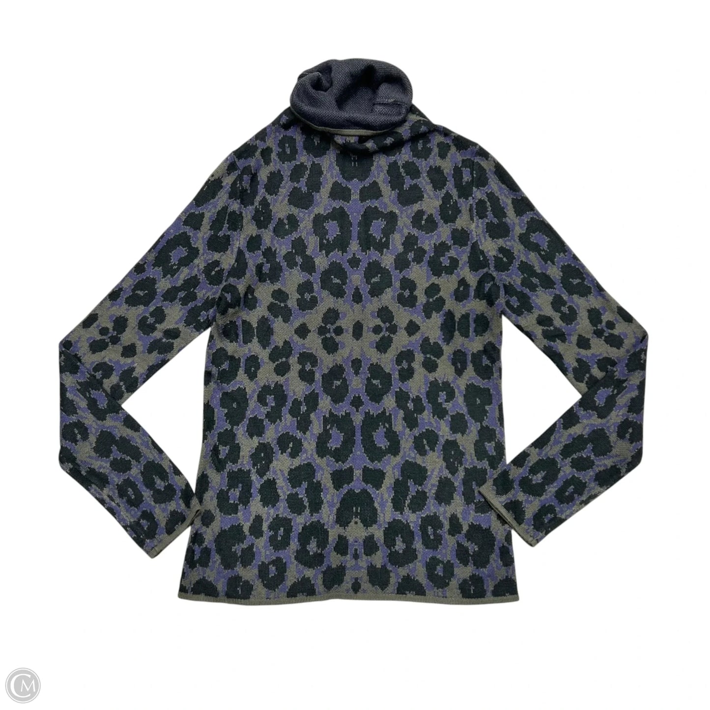 Top Long Sleeve By Anthropologie In Black & Green, Size: Xs