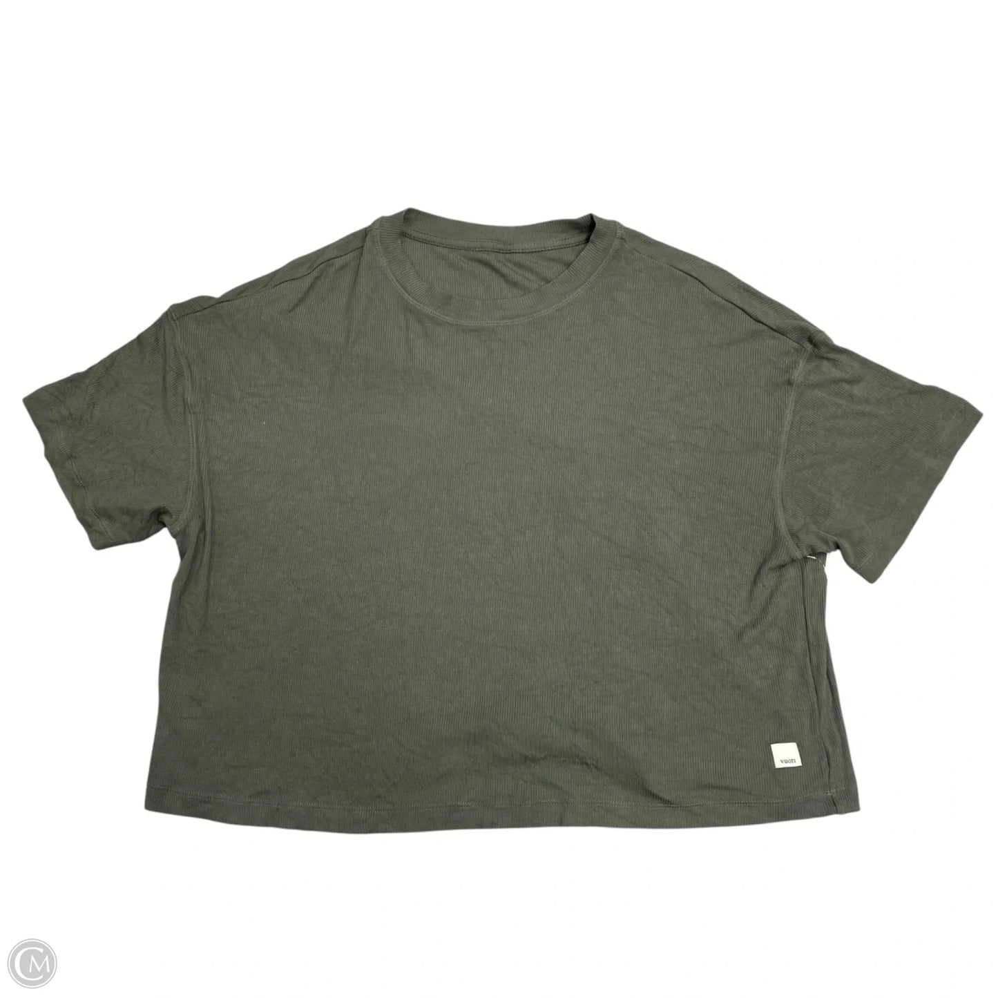 Athletic Top Short Sleeve By Vuori In Green, Size: S