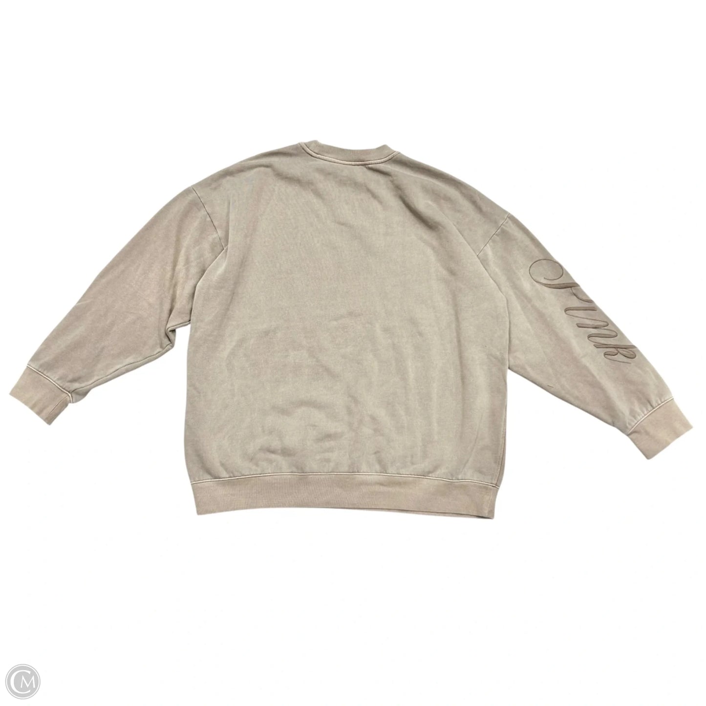 Sweatshirt Crewneck By Pink In Brown, Size: Xl