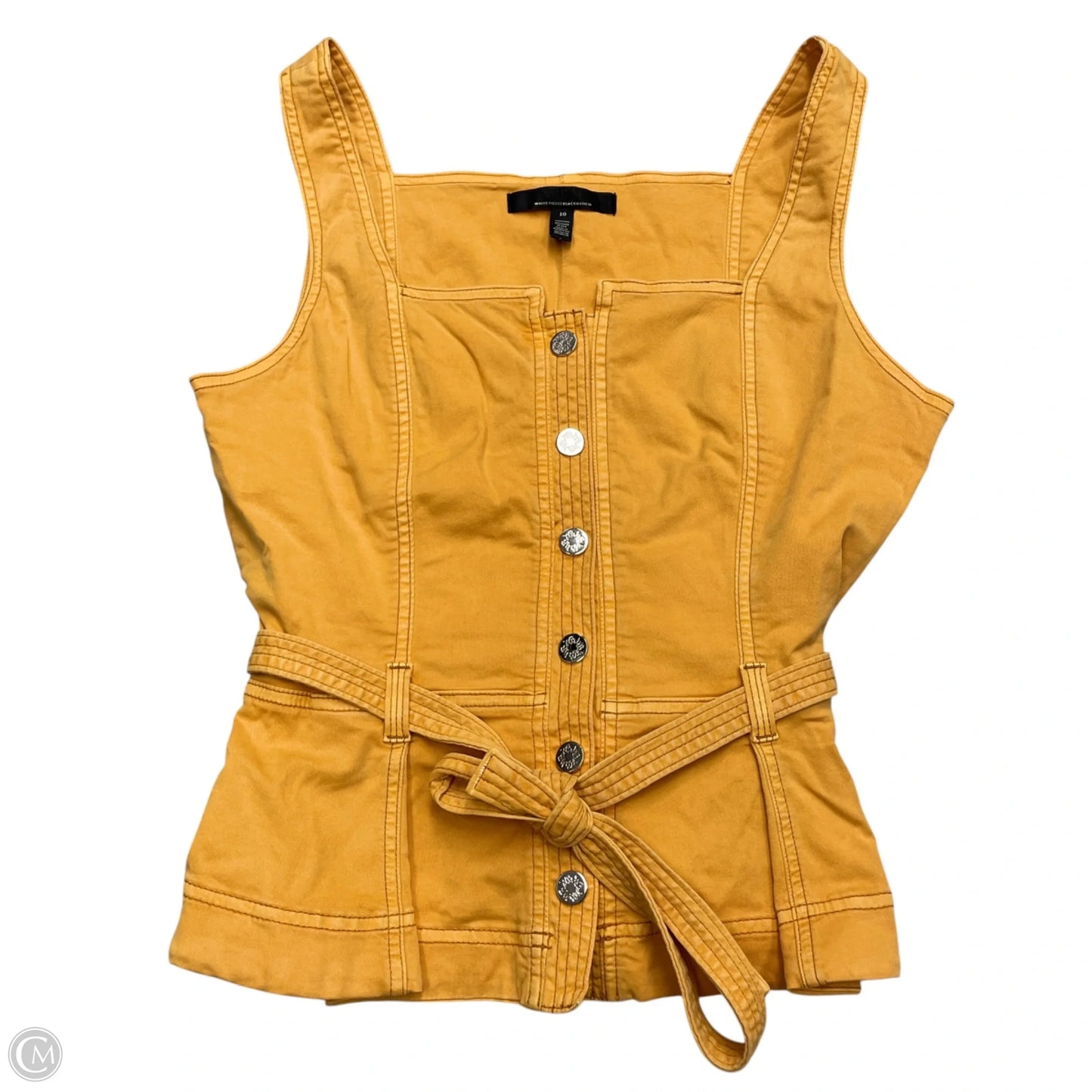 Vest Other By White House Black Market In Yellow Denim, Size: M