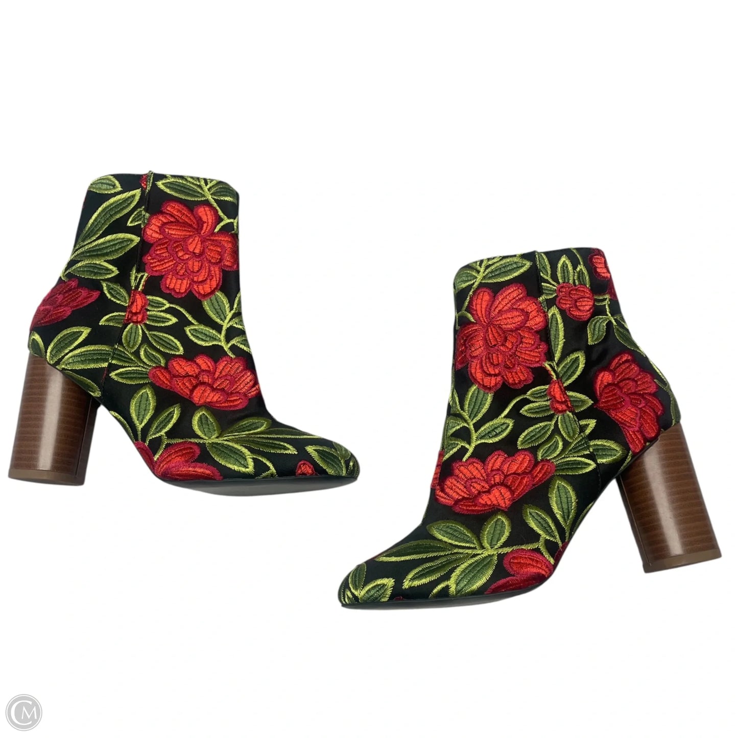Boots Ankle Heels By Market & Spruce In Floral Print, Size: 8.5