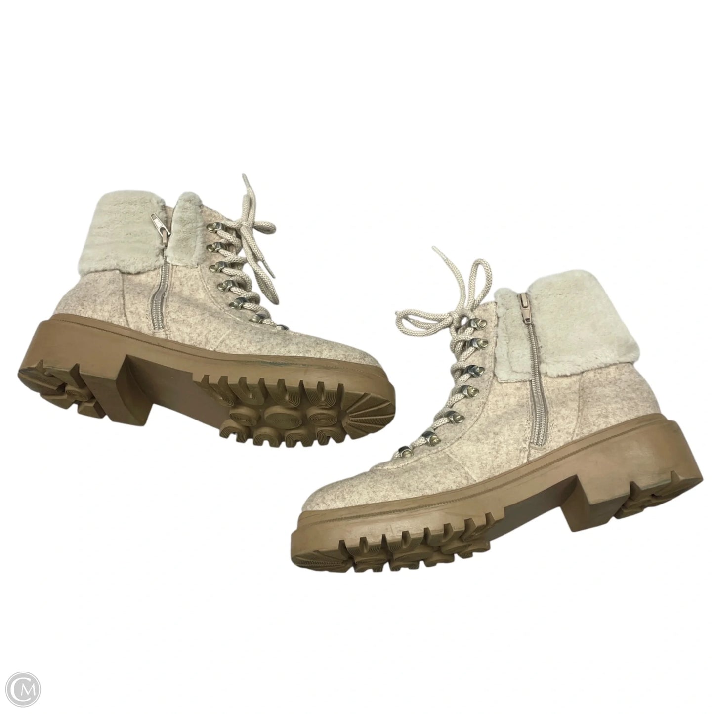 Boots Ankle Heels By Anne Klein In Taupe, Size: 9