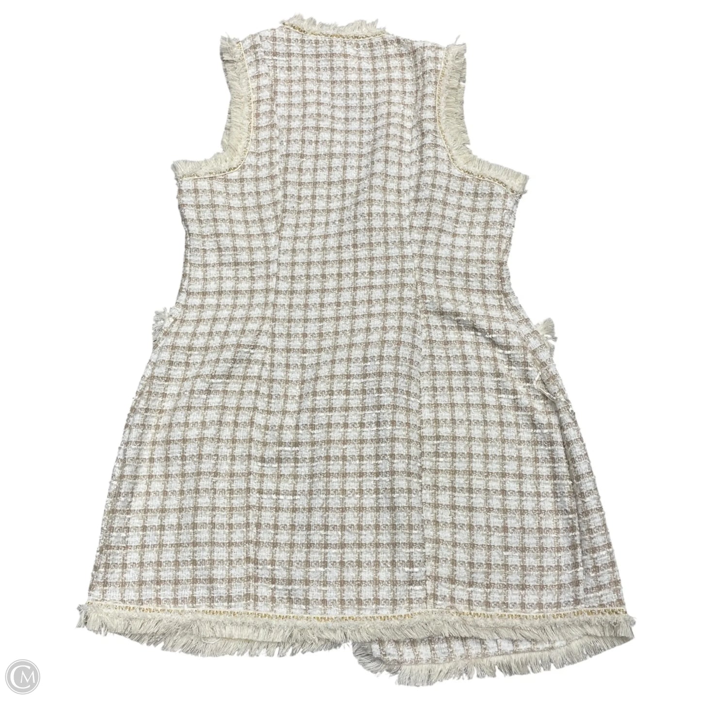 Vest Other By Francesca’s In Cream & Tan, Size: L