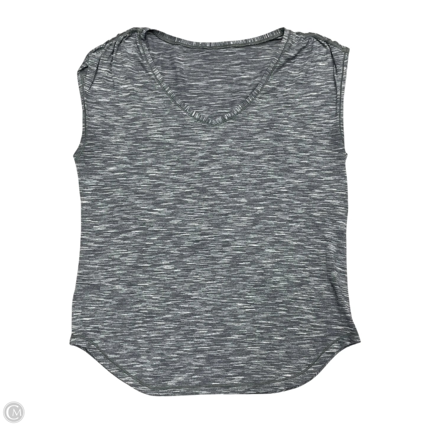 Athletic Top Short Sleeve By Lululemon In Grey, Size: S
