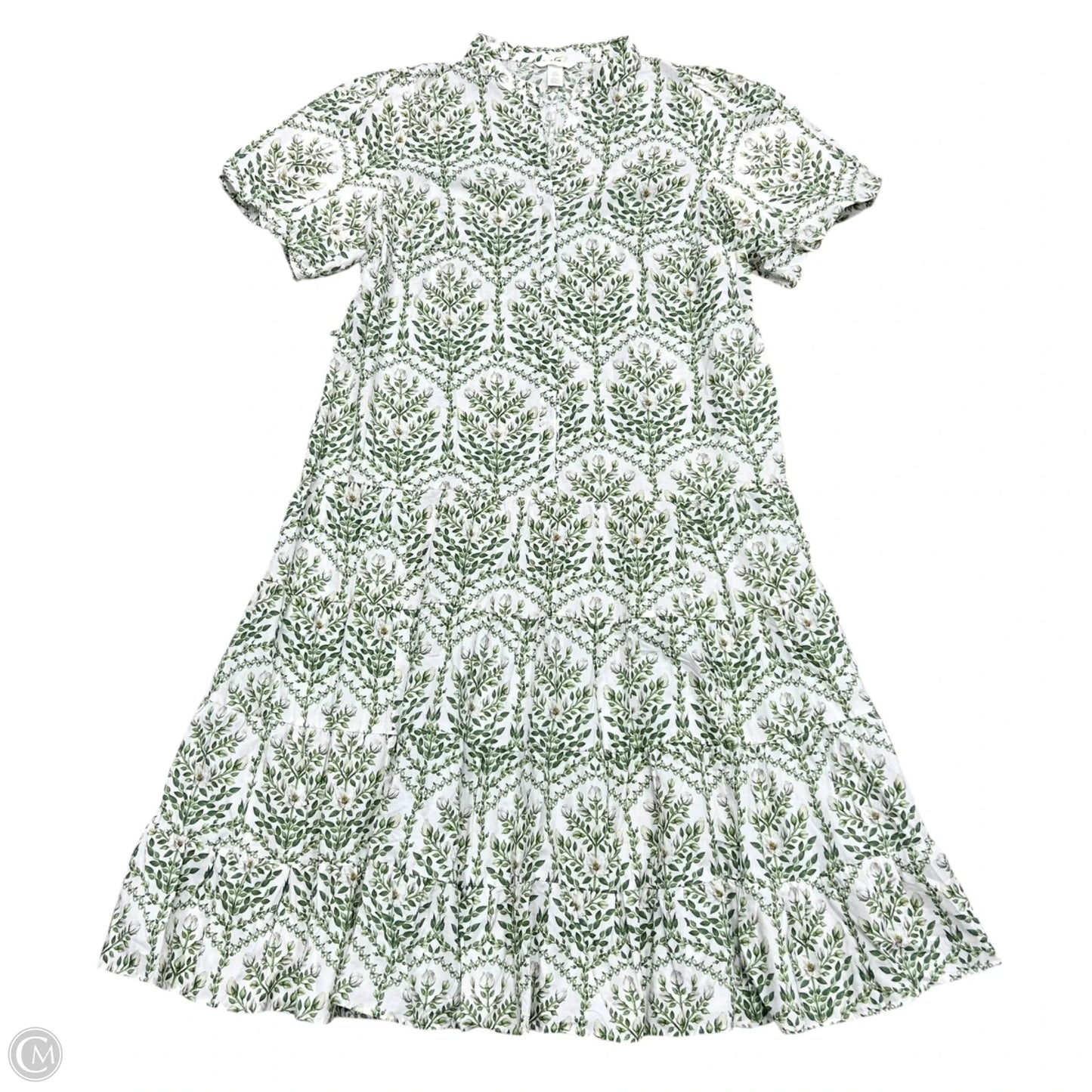 Dress Party Long By H&m In Green & White, Size: Xxl