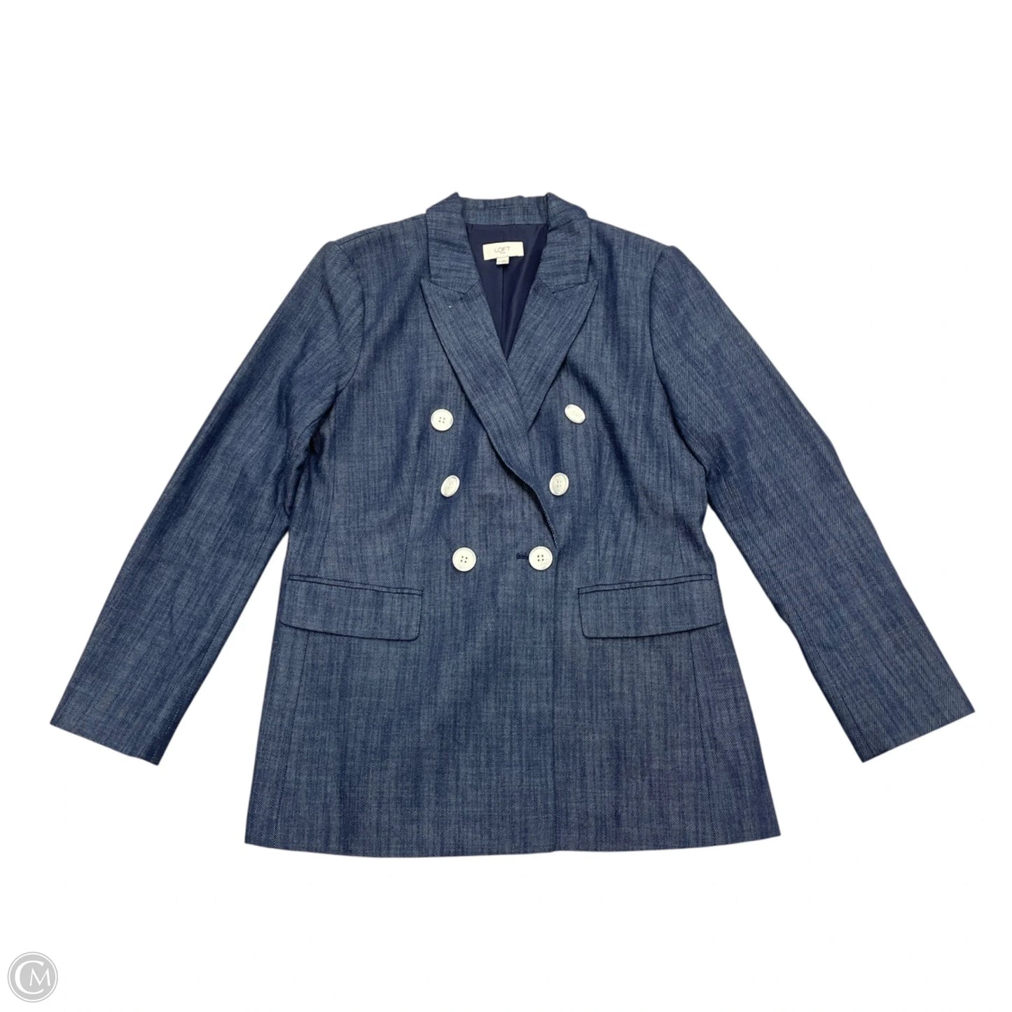 Blazer By Loft In Blue Denim, Size: M