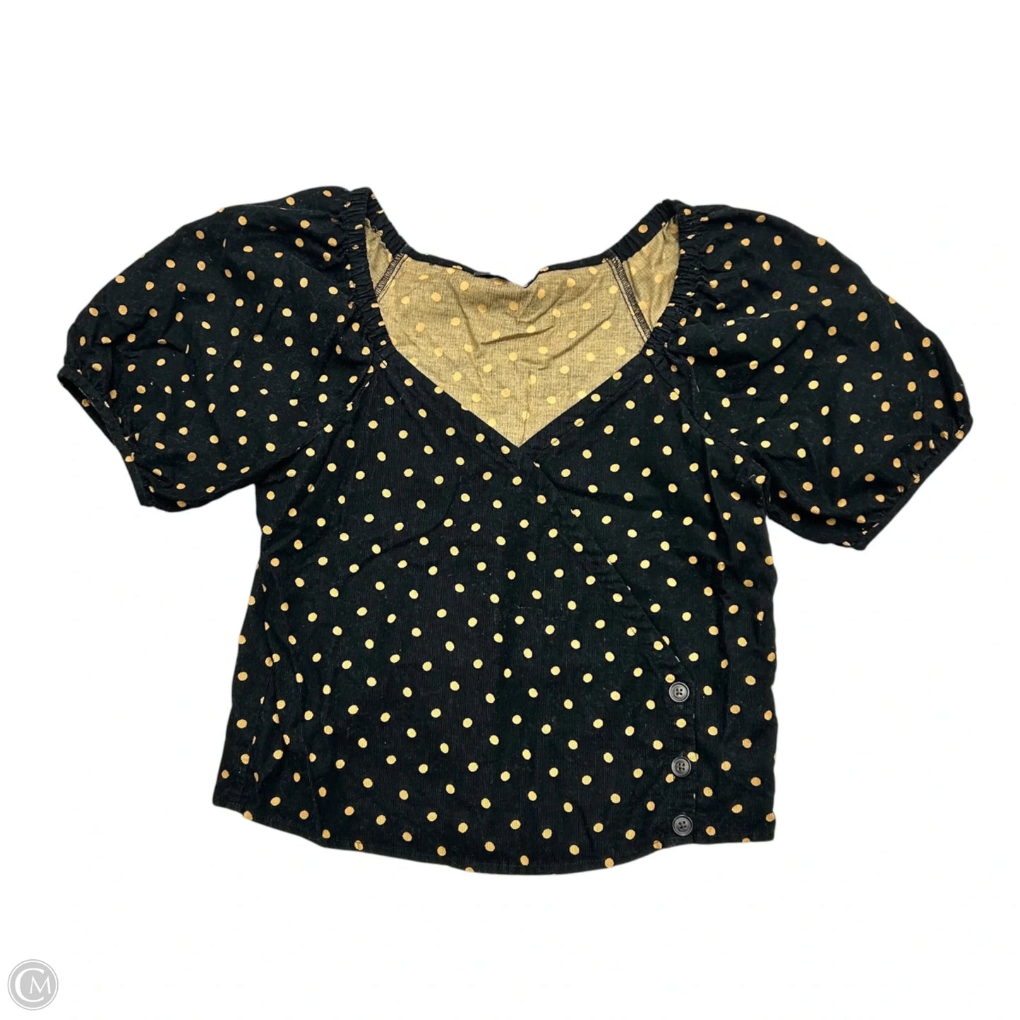 Top Short Sleeve By Madewell In Black & Brown, Size: Xs