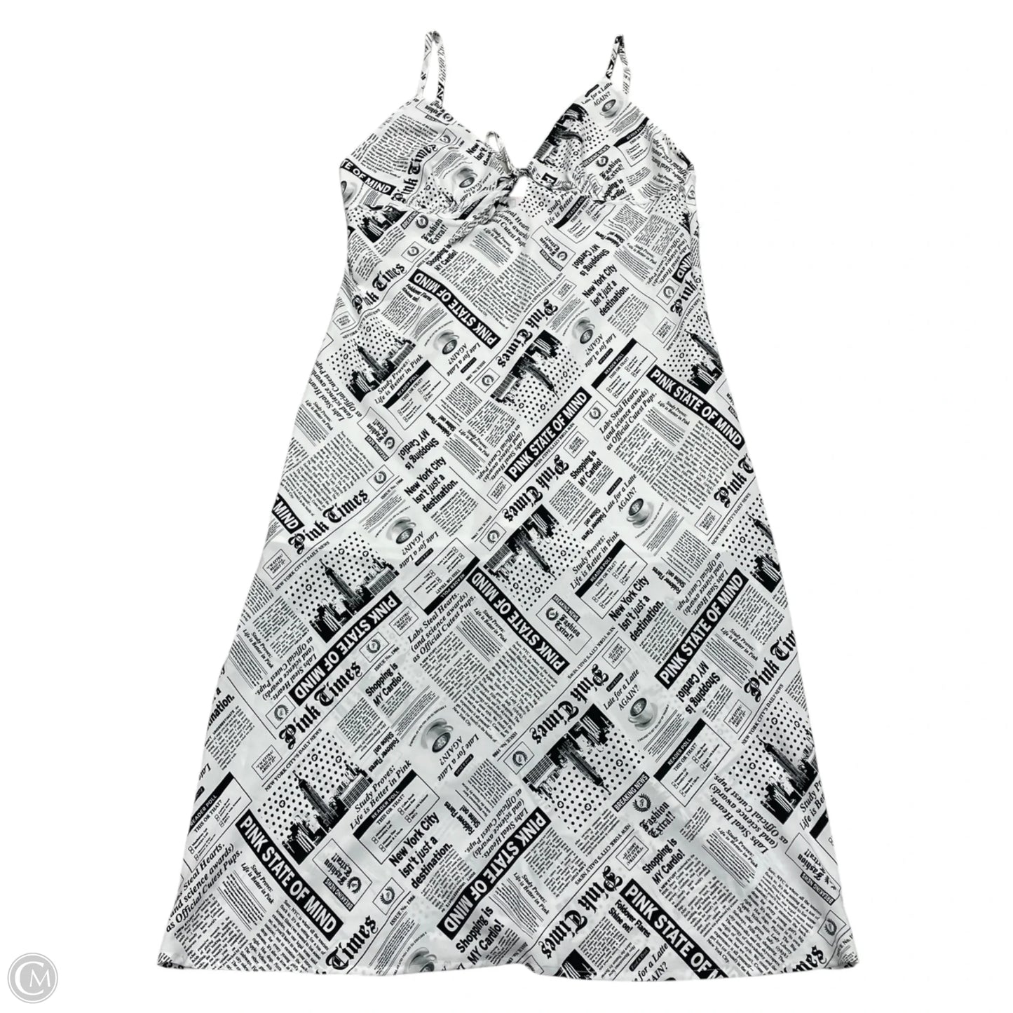 Dress Casual Midi By Pink In Black & White, Size: L
