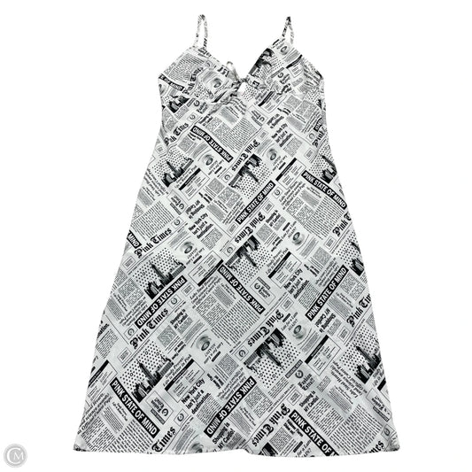 Dress Casual Midi By Pink In Black & White, Size: L