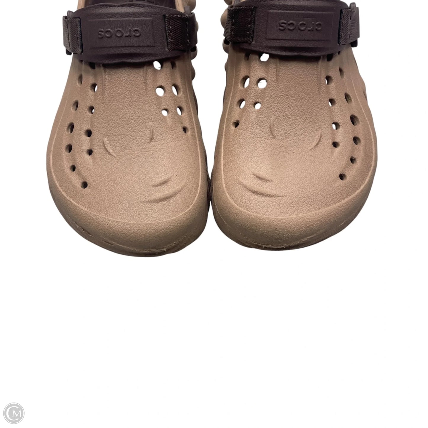 Shoes Flats By Crocs In Brown, Size: 6.5