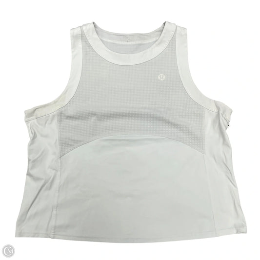 Athletic Tank Top By Lululemon In White, Size: M
