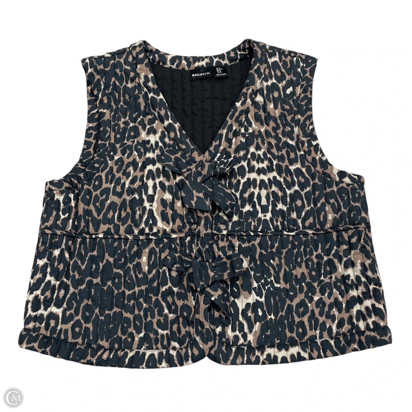Vest Puffer & Quilted By Bailey 44 In Leopard Print, Size: Xl