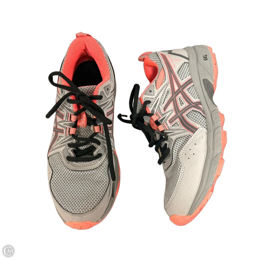 Shoes Athletic By Asics In Grey & Pink, Size: 8