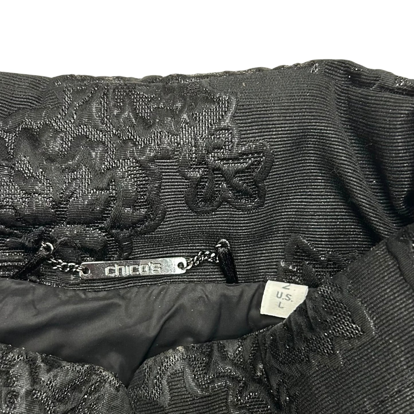 Vest Puffer & Quilted By Chicos In Black, Size: L