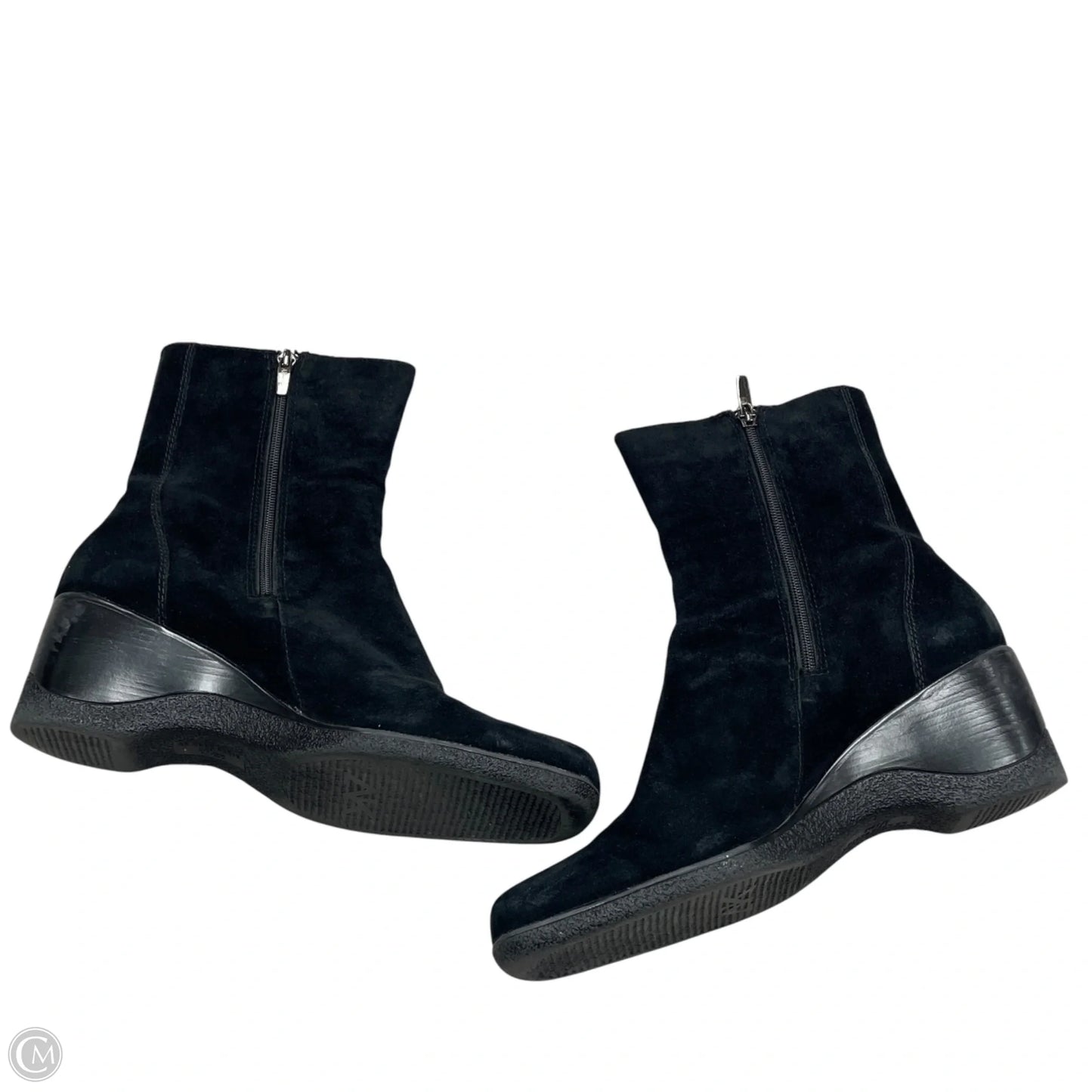 Boots Leather By Anne Klein In Black, Size: 10.5