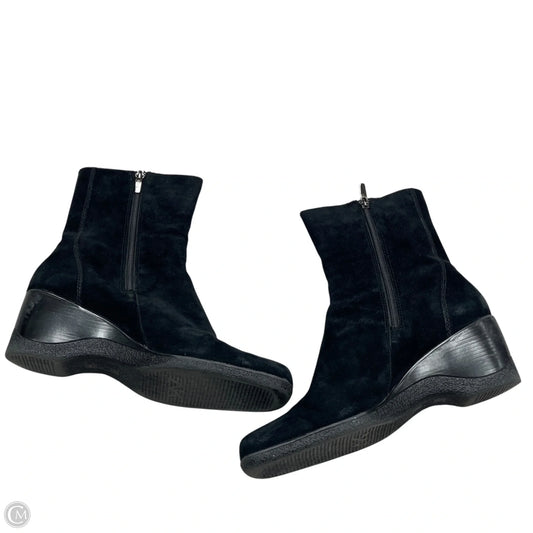 Boots Leather By Anne Klein In Black, Size: 10.5