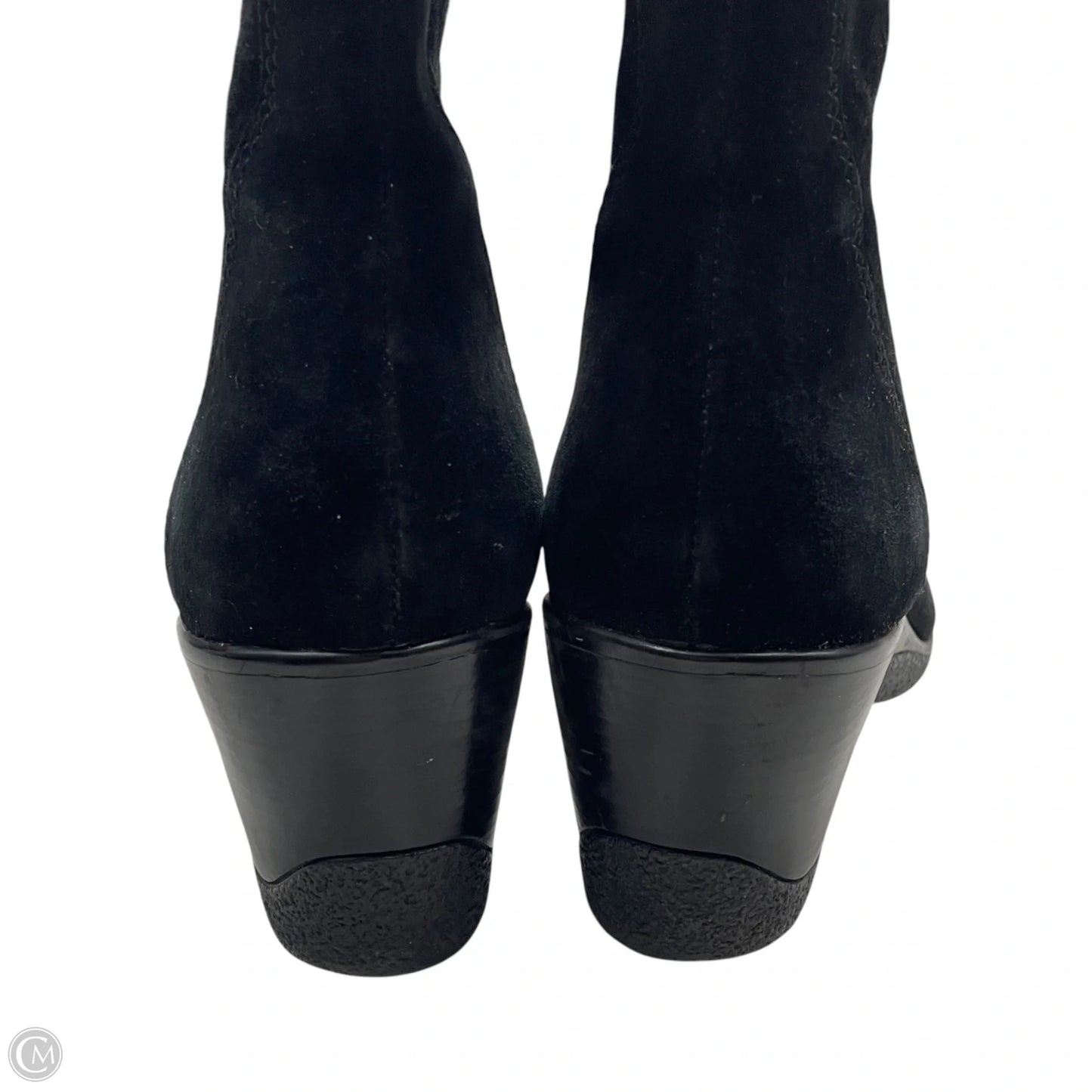 Boots Leather By Anne Klein In Black, Size: 10.5