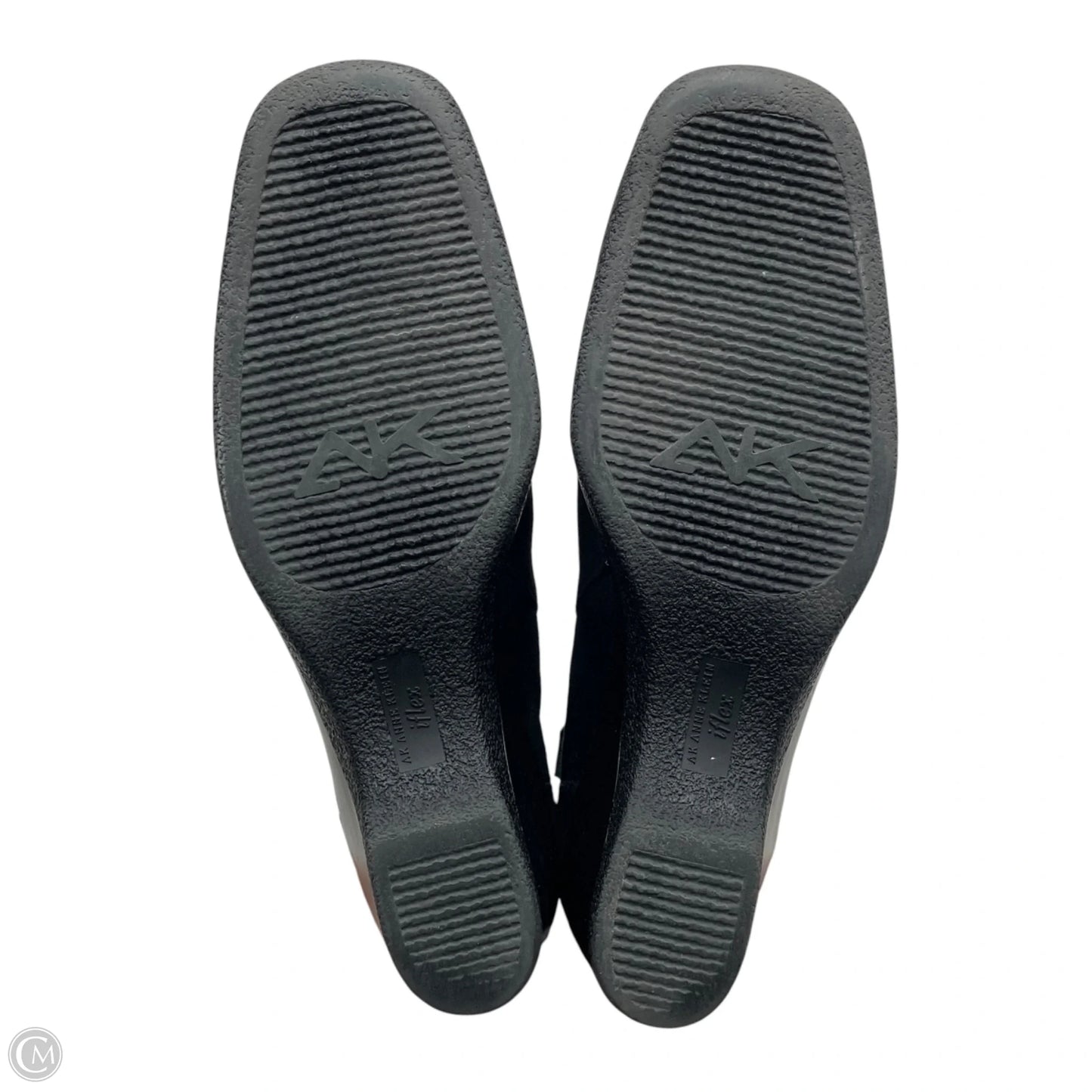 Boots Leather By Anne Klein In Black, Size: 10.5