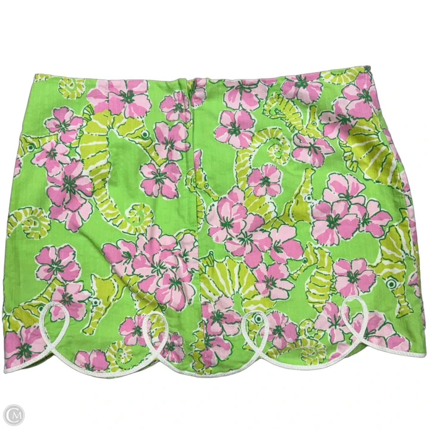 Skirt Designer By Lilly Pulitzer In Green & Pink, Size: 0
