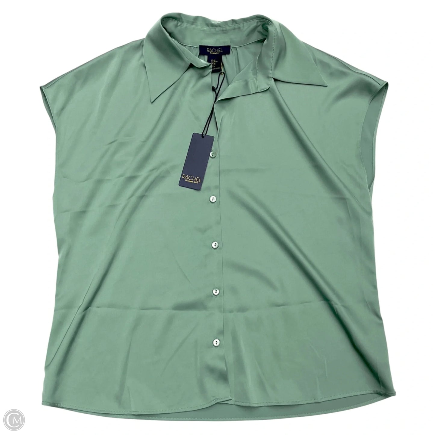 Blouse Short Sleeve By Rachel Zoe In Green, Size: M
