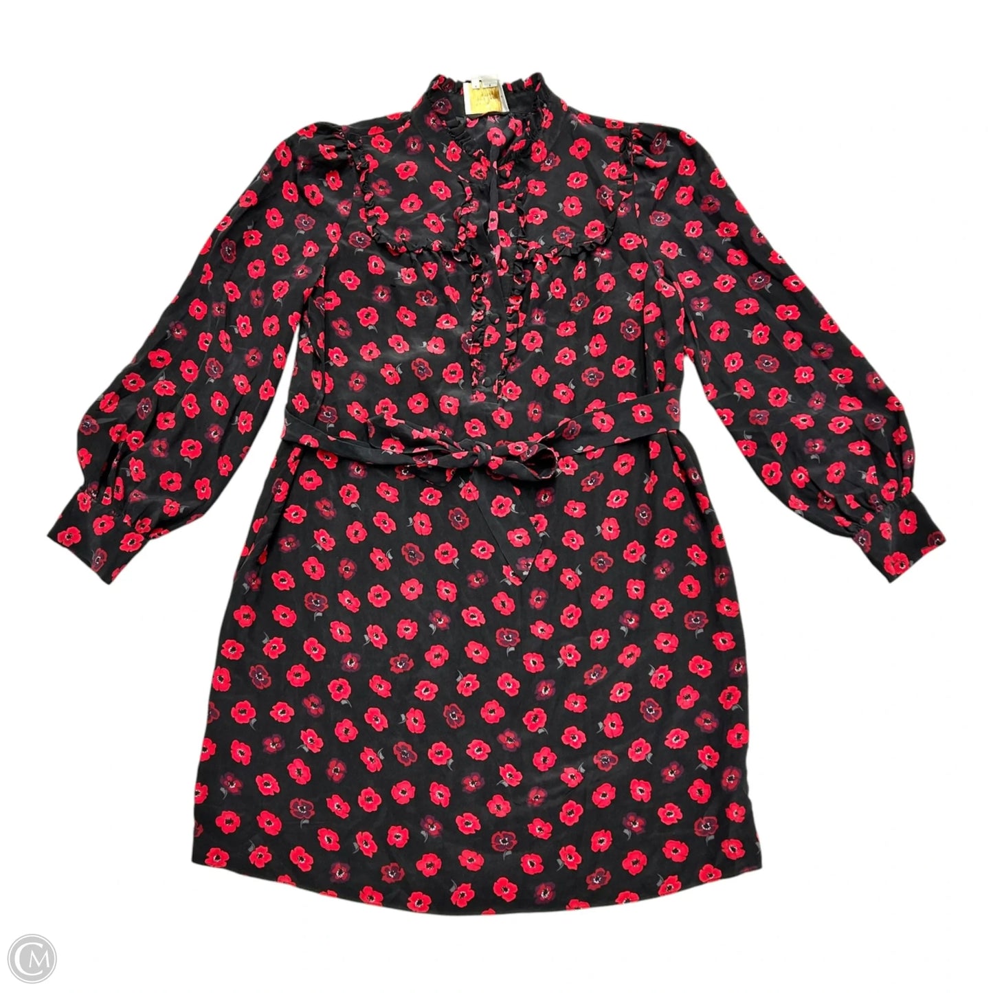 Dress Designer By Kate Spade In Black & Red, Size: M