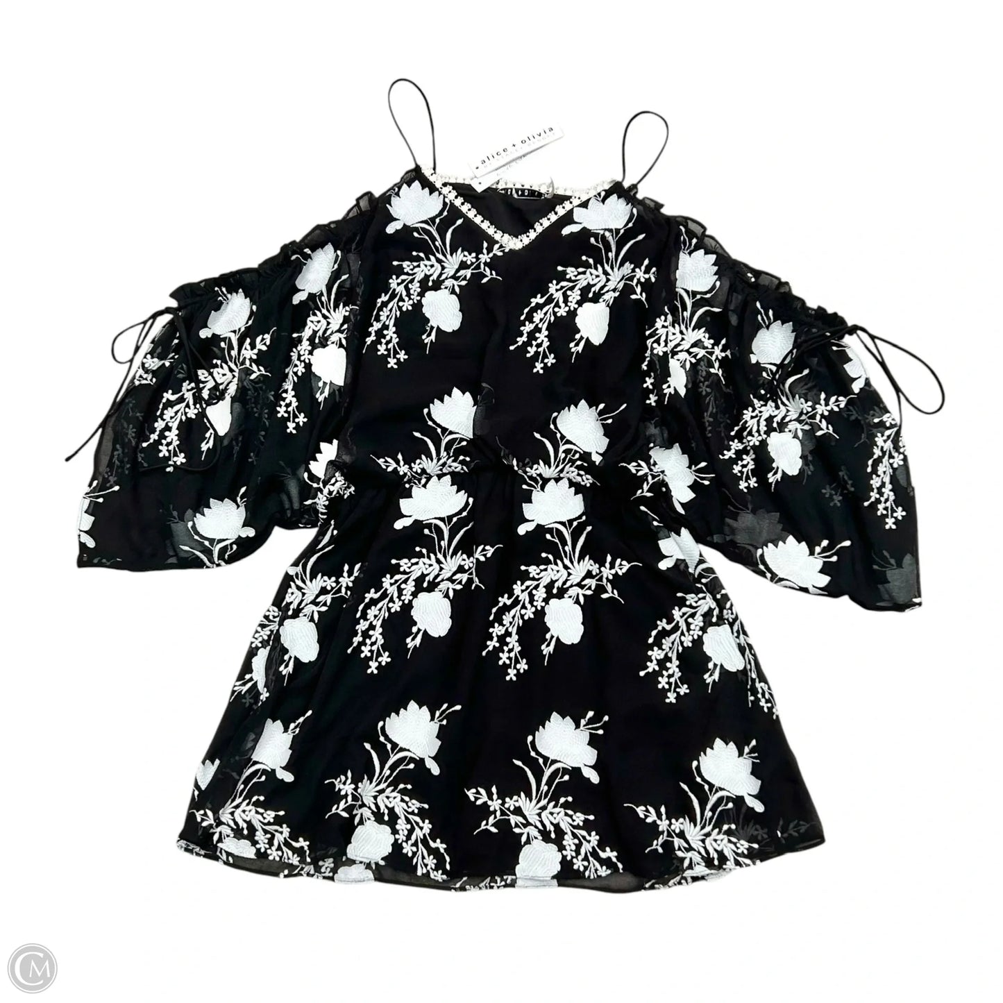 Dress Designer By Alice + Olivia In Black & White, Size: S