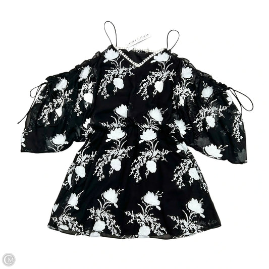 Dress Designer By Alice + Olivia In Black & White, Size: S
